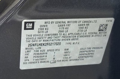2015 Chevrolet Equinox AWD LTZ
