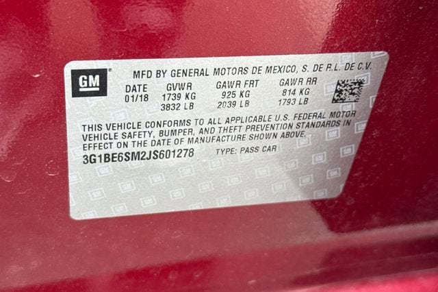 2018 Chevrolet Cruze Hatchback LT (Automatic)