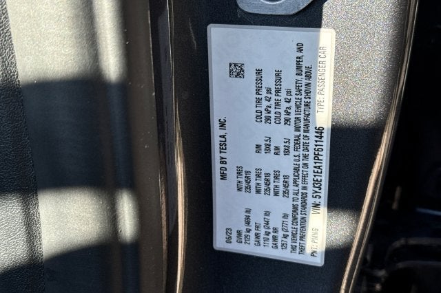 2023 Tesla Model 3 RWD