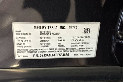 2024 Tesla Model S Plaid AWD