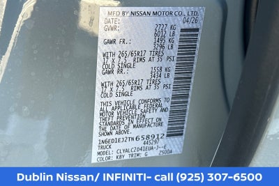 2026 Nissan Frontier SV