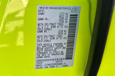 2026 Nissan Frontier PRO-4X