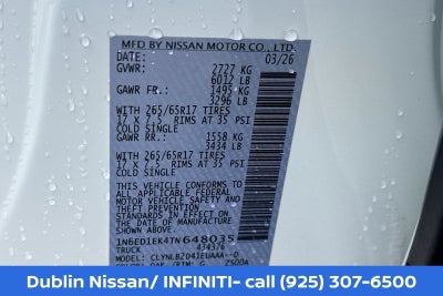 2026 Nissan Frontier SV