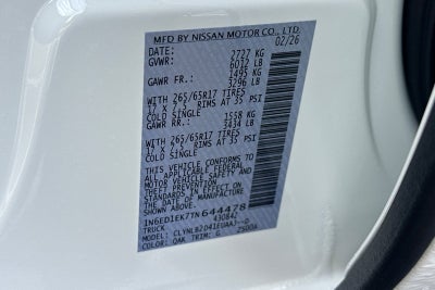 2026 Nissan Frontier SV