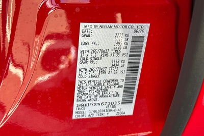 2026 Nissan Frontier PRO-4X