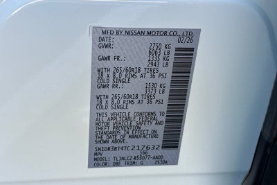 2026 Nissan Pathfinder SV