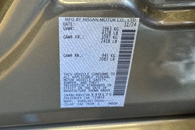 2025 Nissan Altima 2.5 S S FWD