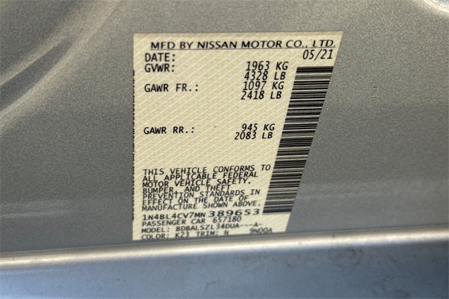 2021 Nissan Altima 2.5 SR SR FWD