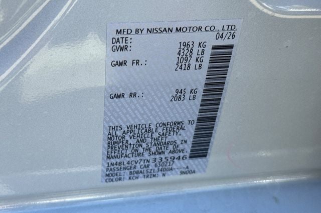 2026 Nissan Altima 2.5 SR