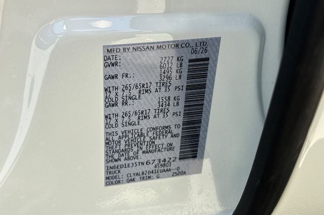 2026 Nissan Frontier SV