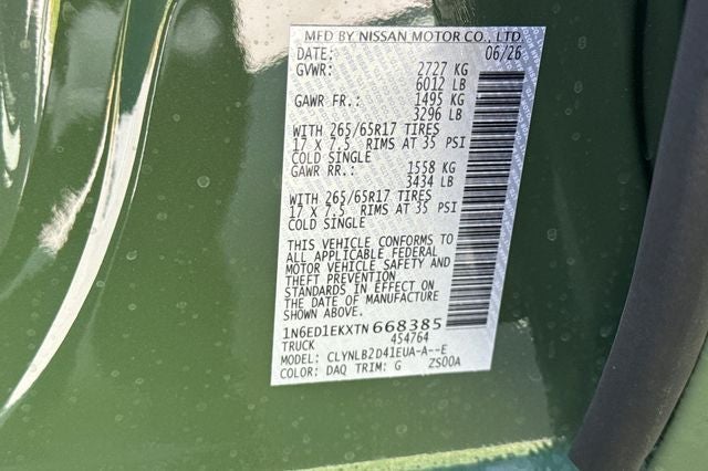 2026 Nissan Frontier Crew Cab SV