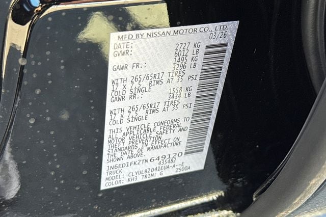 2026 Nissan Frontier Crew Cab SV Long Bed