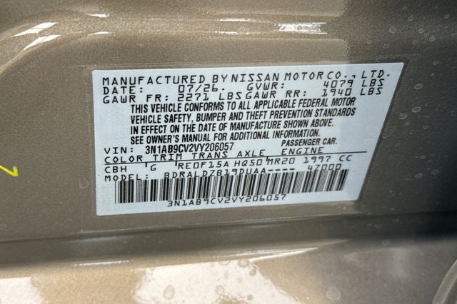 2027 Nissan Sentra SV