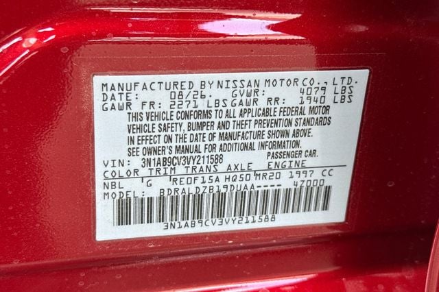 2027 Nissan Sentra SV