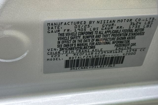 2025 Nissan Versa SV