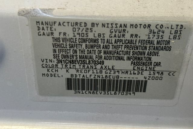 2025 Nissan Versa SV