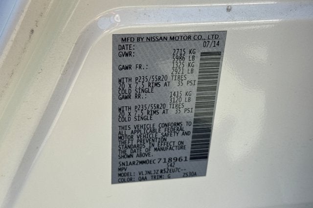 2014 Nissan Pathfinder Platinum