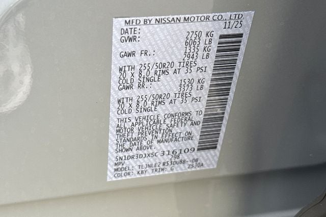 2025 Nissan Pathfinder Platinum