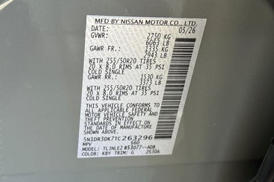 2026 Nissan Pathfinder Platinum