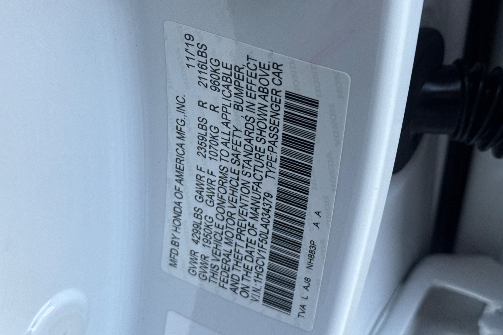 2020 Honda Accord EX-L