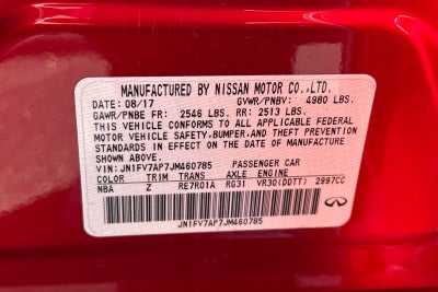2018 INFINITI Q50 Red Sport 400
