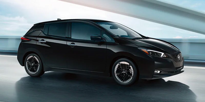 black nissan leaf