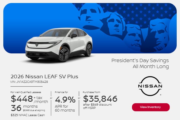 2026 NISSAN LEAF SV PLUS
