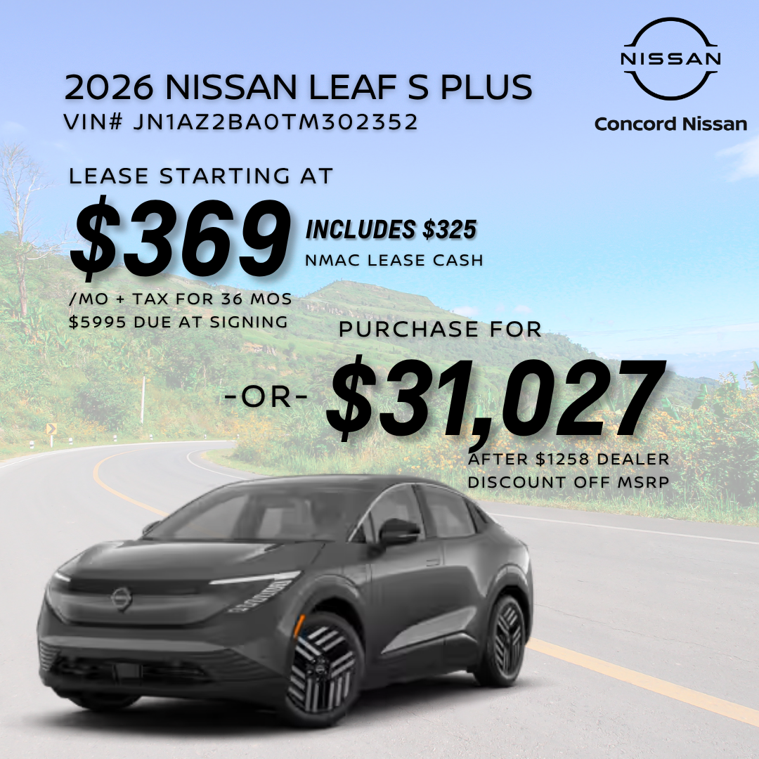 Lease $369/mo + tax for 36 mos w/$5995 due at signing. Purchase for $31,027