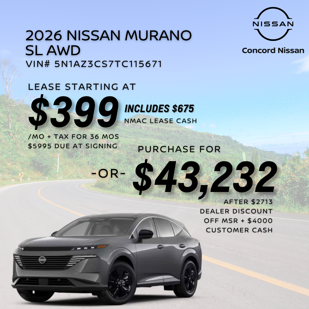 Lease $399/mo + tax for 36 mos w/$5995 due at signing. Purchase for $43,232