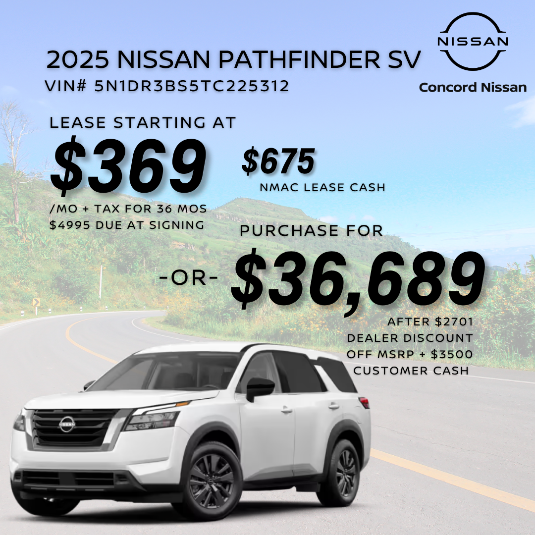 Lease $369/mo + tax for 36 mos w/$4995 due at signing. Purchase for $36,689