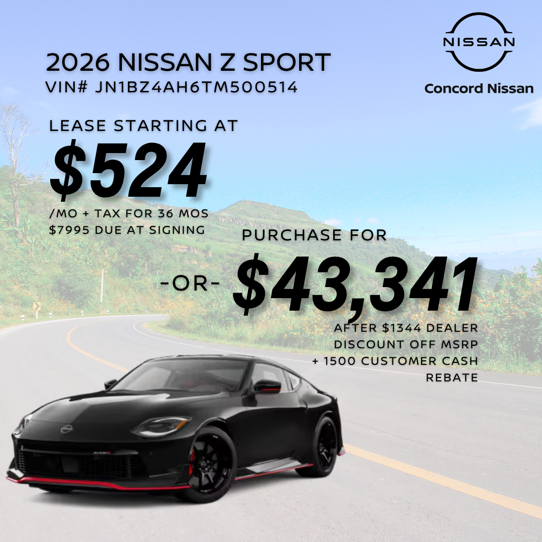 Lease $524/mo + tax for 36 mos w/$7995 due at signing, Purchase for $43,341